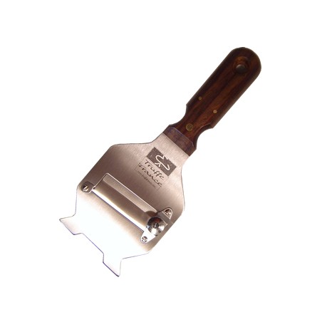 Mandoline à truffes en inox avec manche en palissandre