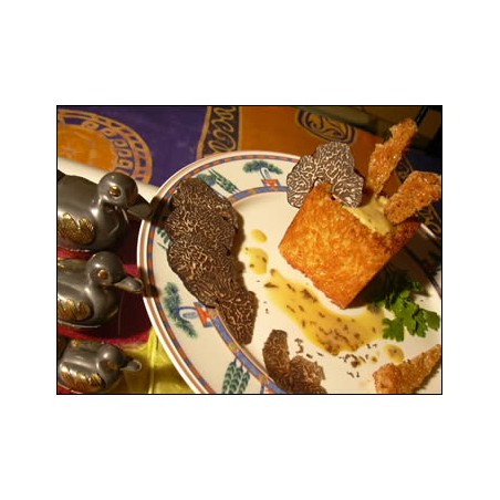 verrine de préparation pour brouillade à la truffe noire