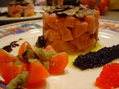 Tartare de saumon à la truffe 