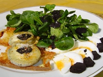 Salade aux truffes noires ou truffes d'été